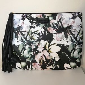 Bebe Floral Tassel Clutch